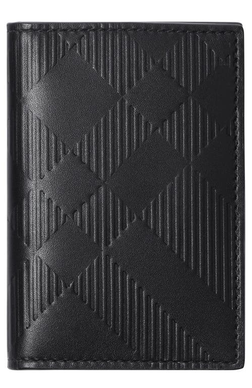 burberry Bateman Check Embossed Leather Bifold Wallet in Black at Nordstrom