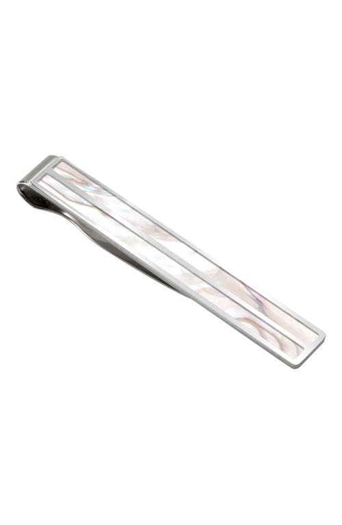 M-Clip® M-Clip Mother-of-Pearl Tie Clip in Silver/White