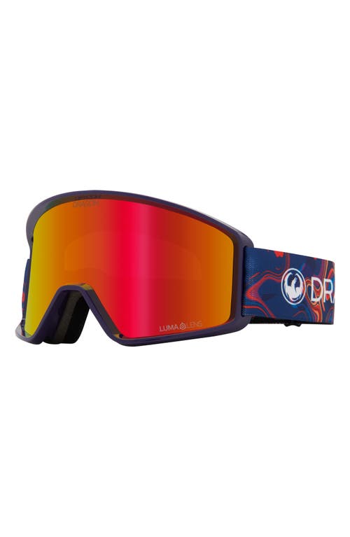 DXT OTG 59mm Snow Goggles in Navy Swirl Red Ion