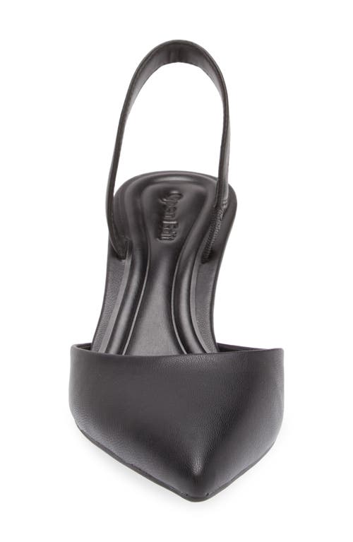 Open Edit Cammie Slingback Pump In Black Smooth