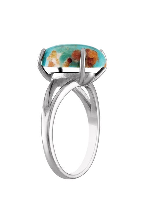 Fzn Turquoise Ring In Turquoise/silver