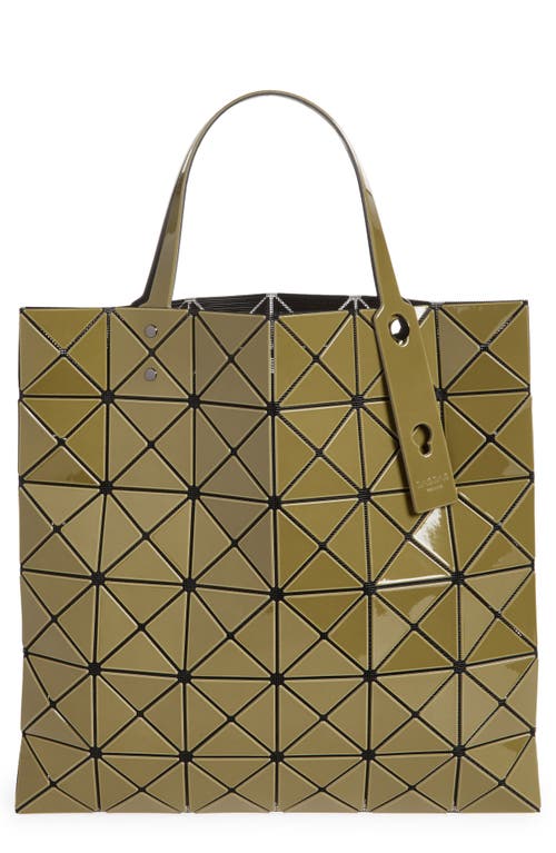 Shop Bao Bao Issey Miyake Lucent Colorblock Tote In Khaki X Light Khaki