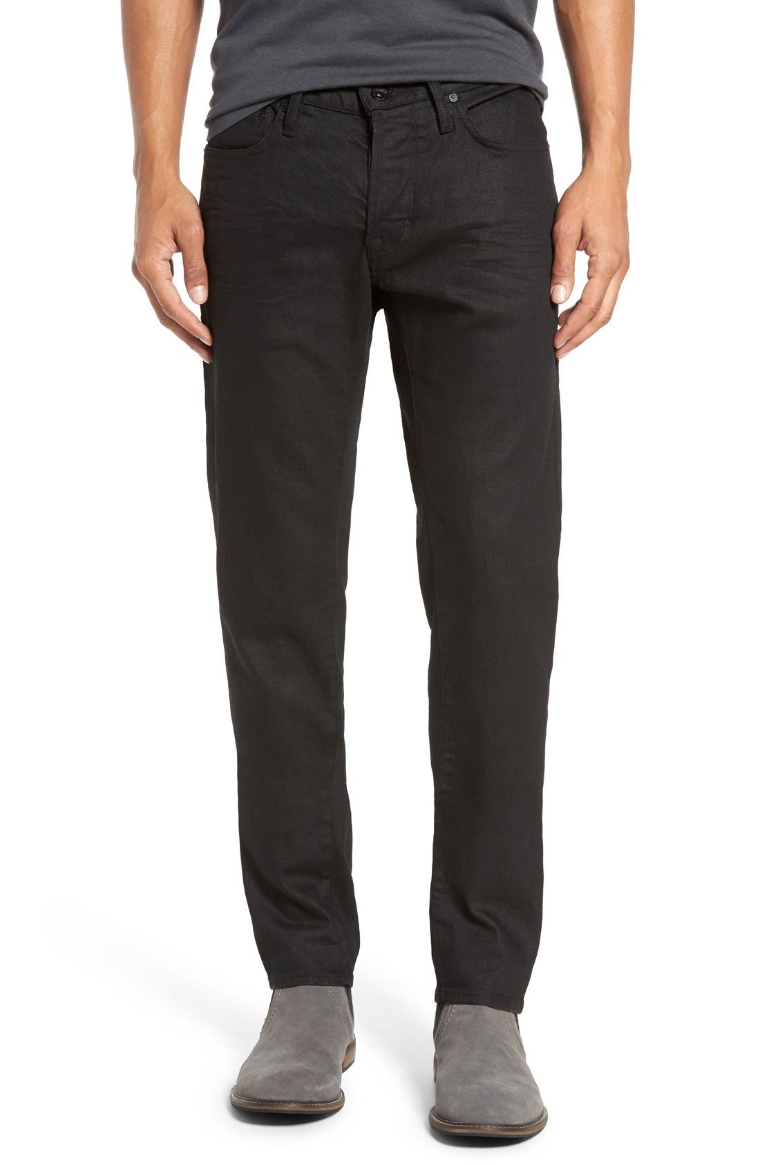 Men's John Varvatos Star Usa 'Wight' Slim Fit Straight Leg Jeans, Size 34R - Black