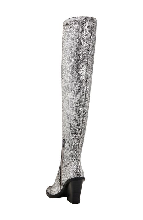 Shop Katy Perry Citygurl Over The Knee Boot In Silver