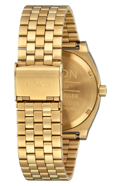 Nixon The Time Teller Bracelet Watch, 37mm In Gold/black/gold