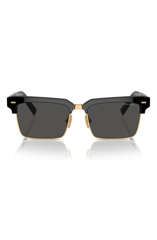 Miu Miu 54mm Square Sunglasses In Dark Grey