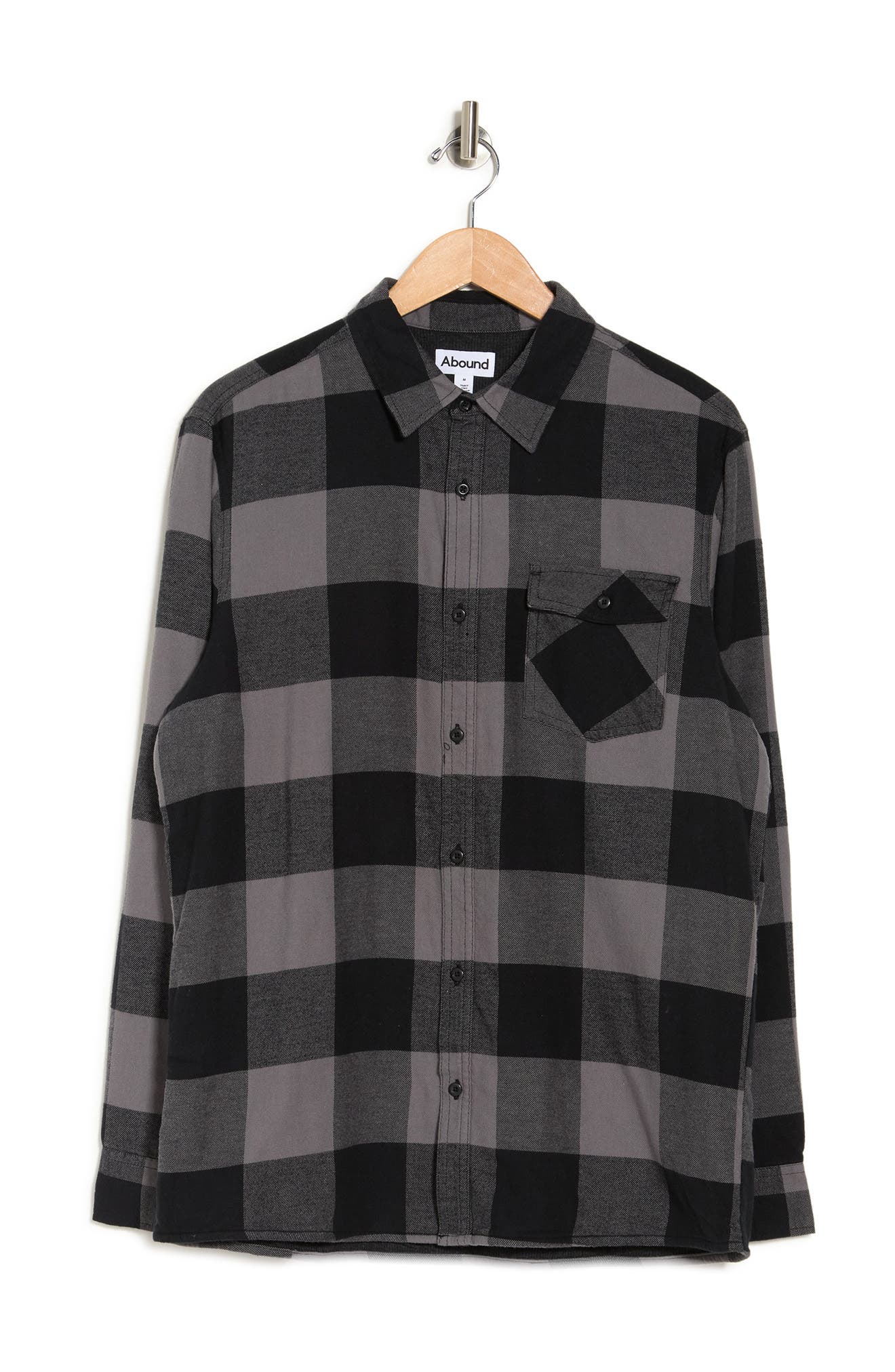 Abound Plaid Shirt Jacket In Black 