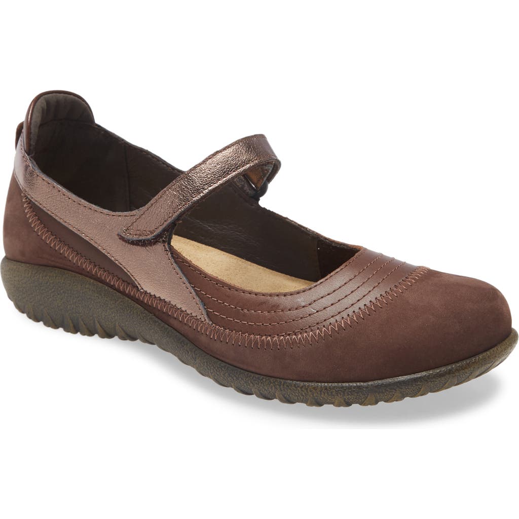 Naot Kire Mary Jane Flat In Brown