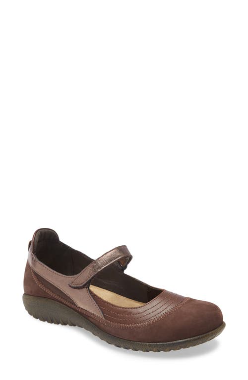 Shop Naot Kire Mary Jane Flat In Toffee Brown/coffee Bean