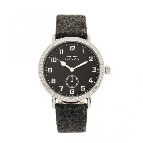 ELEVON ELEVON NORTHROP WOOL-OVERLAID LEATHER-BAND WATCH 
