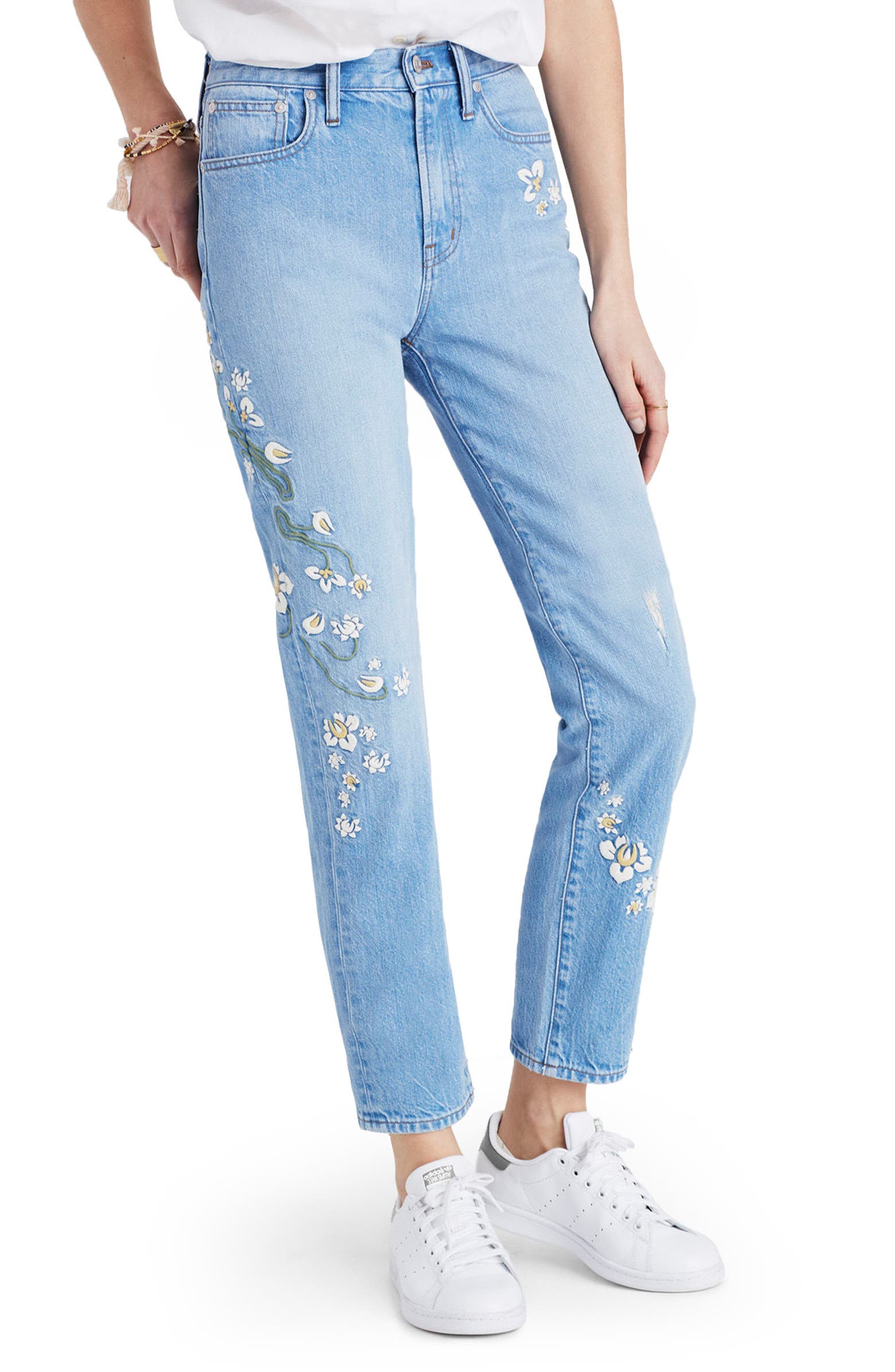 Madewell Perfect Summer High Waist Embroidered Jeans (Constance Wash ...