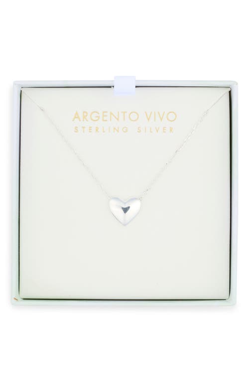 Argento Vivo Sterling Silver Bubble Heart Pendant Necklace In Silver
