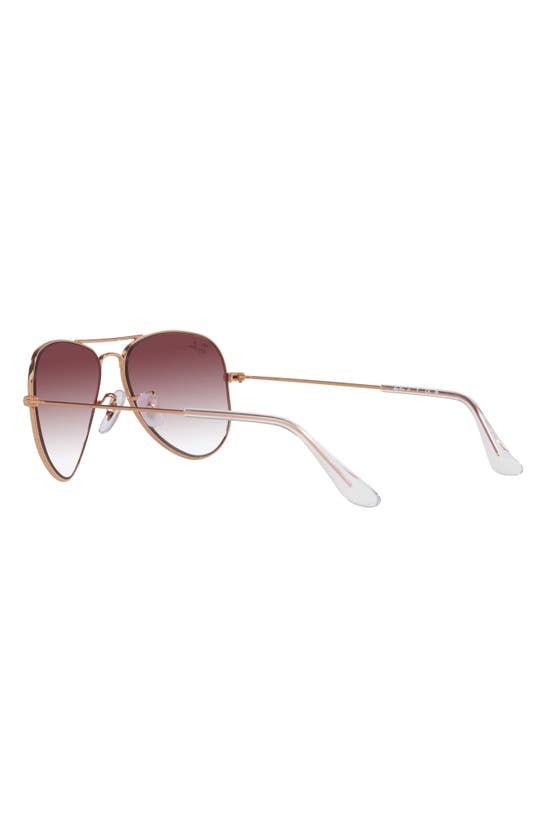 Shop Ray Ban Ray-ban Junior 52mm Aviator Sunglasses In Rose Gold
