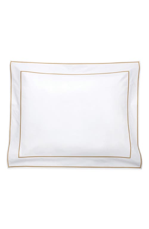 Matouk Ansonia Percale Standard Sham In White/bronze