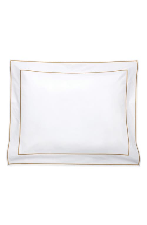 Shop Matouk Ansonia Pillow Sham In White/bronze