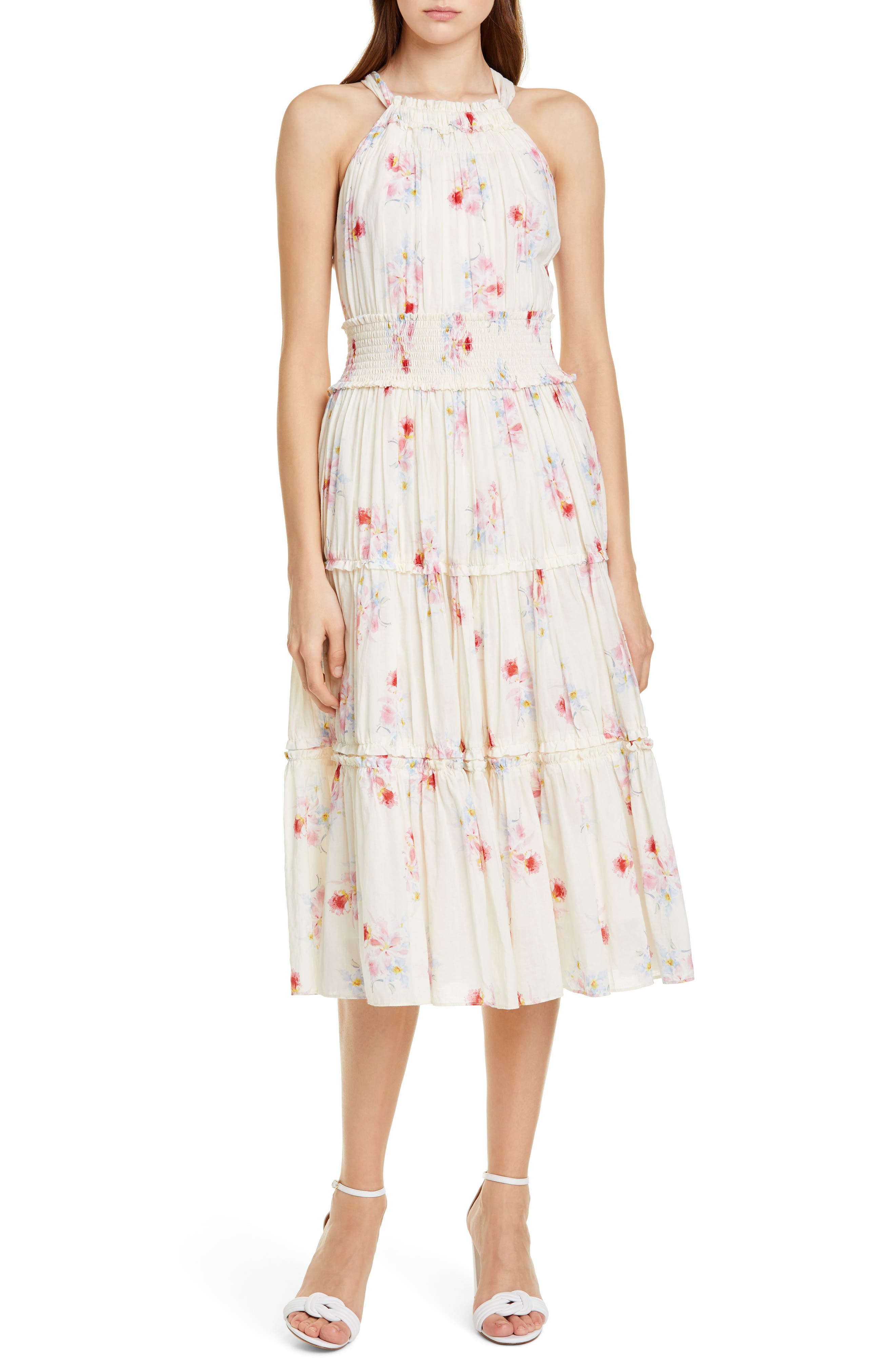 La Vie Rebecca Taylor Catrine Halter Top Cotton Dress