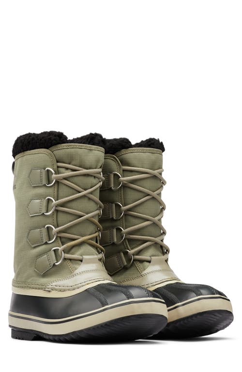 SOREL 1964 Pac Faux Shearling Trim Waterproof Snow Boot in Sage/Dark Moss at Nordstrom, Size 8.5