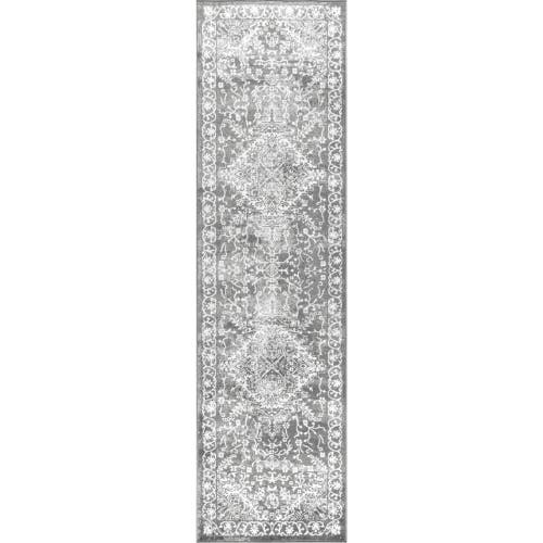 Shop Jonathan Y Modern Persian Vintage Medallion Area Rug In Light Gray