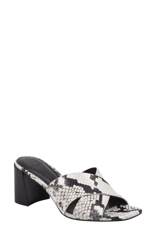 Marc Fisher Ltd Saydi Slide Sandal In Grey Snake Print