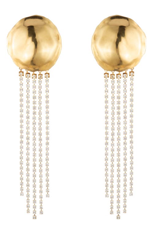 Orbit Crystal Drop Earrings in Gold