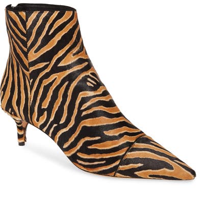 Alexandre Birman New Kitten Genuine Calf Hair Bootie- Brown