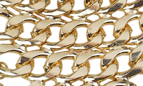 Jardin Imitation Pearl Chain Bib Necklace In White/gold