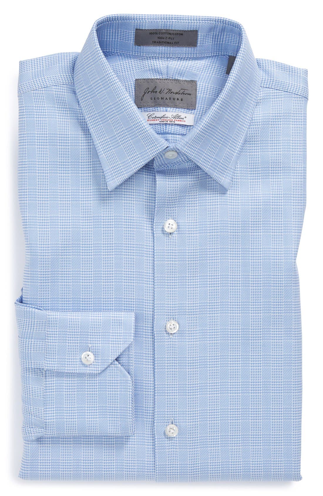 John W. Nordstrom® Signature Traditional Fit Plaid Dress Shirt Nordstrom