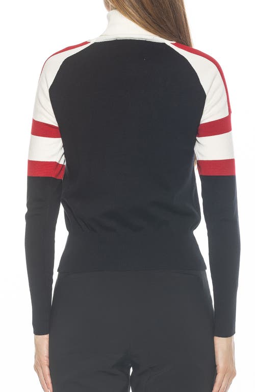Alexia Admor Jenni Ski Turtleneck Sweater In Black Ivory