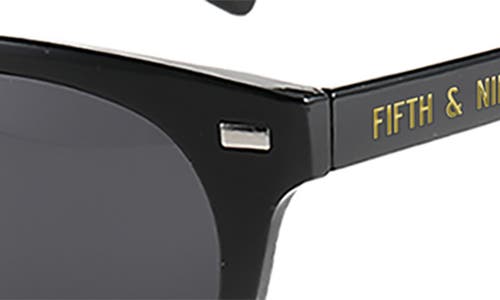 Shop Fifth & Ninth Raleigh 55mm Round Sunglasses In Black/black