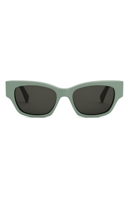 Celine Monochroms 54mm Cat Eye Sunglasses In Light Green/other/smoke