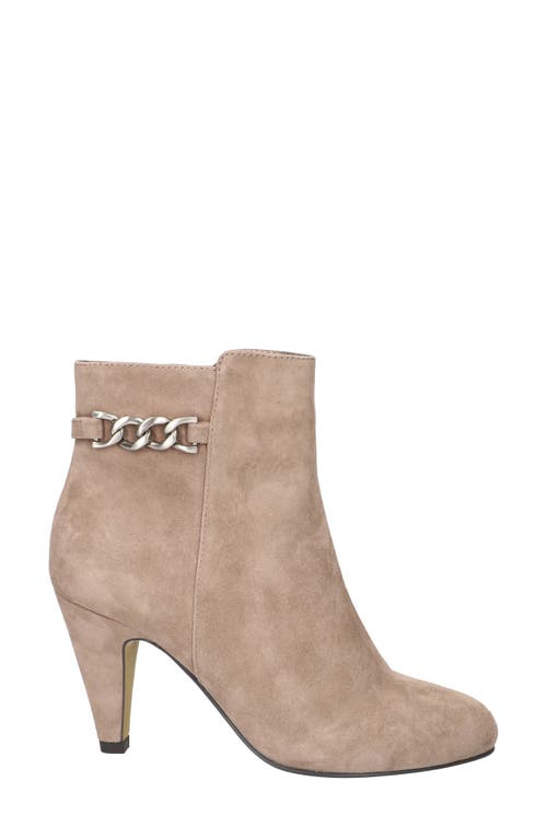 Bella Vita Agnes Bootie In Taupe Kidsuede Leather