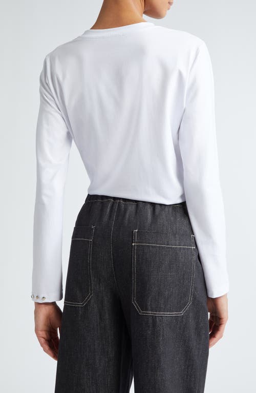 Max Mara Domino Long Sleeve T-shirt In White