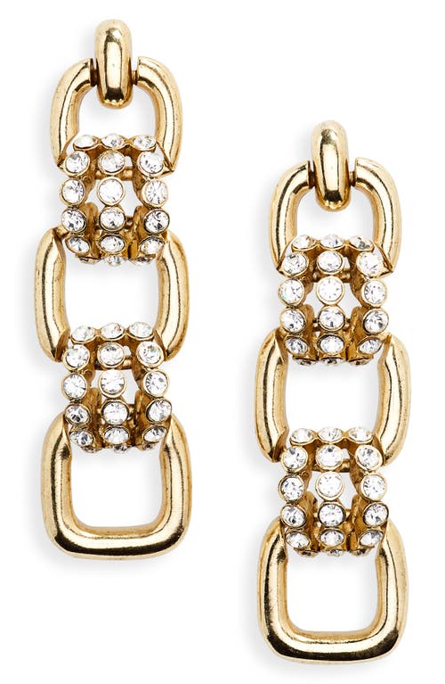 Oscar De La Renta Crystal Pavé Doorknocker Earrings In Gold