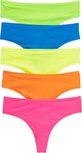 SKIMS Set of five Fits Everybody stretch-jersey thongs
