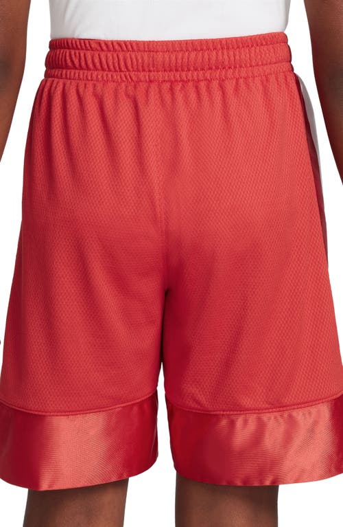 Nike Dri-fit Elite 23 Big Kids' (boys') Basketball Shorts In University Red/white