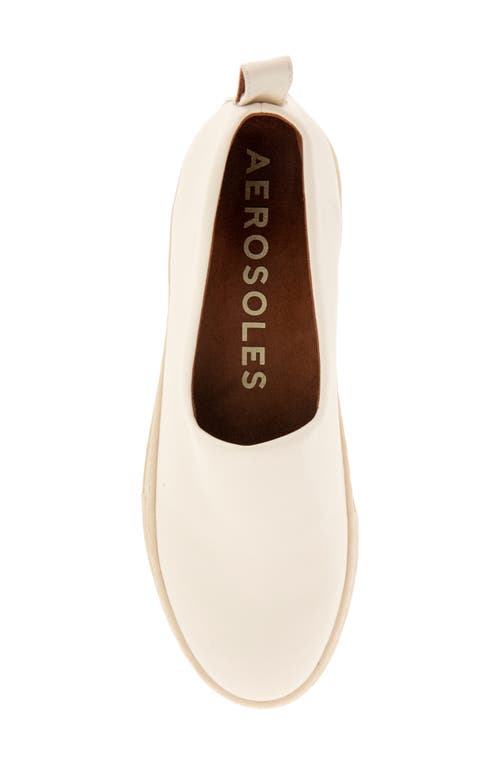 Shop Aerosoles Blakely Hidden Wedge Flatform Sneaker In Eggnog Stretch