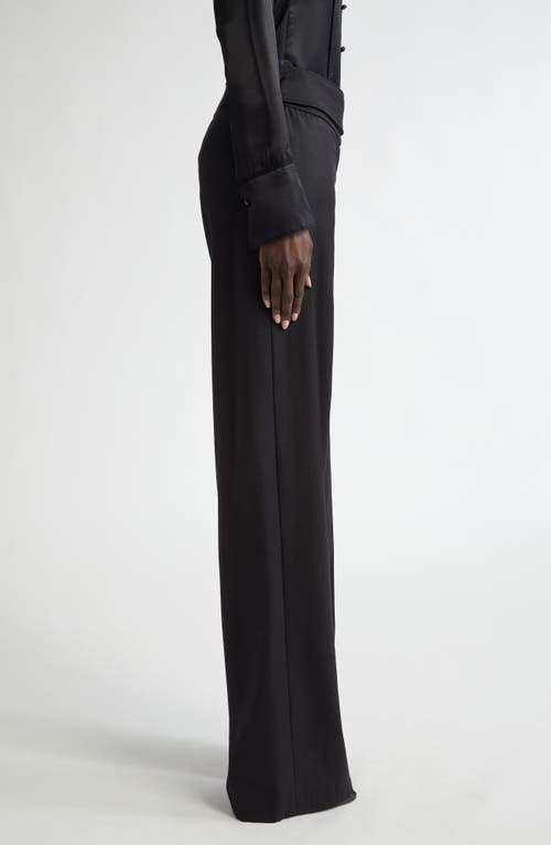 Shop Brandon Maxwell The Ashton Relaxed Fit Belt Detail Pants In Black