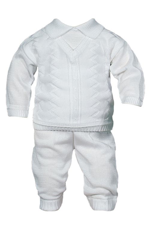 Little Things Mean a Lot Knit Shirt & Pants Set White at Nordstrom,