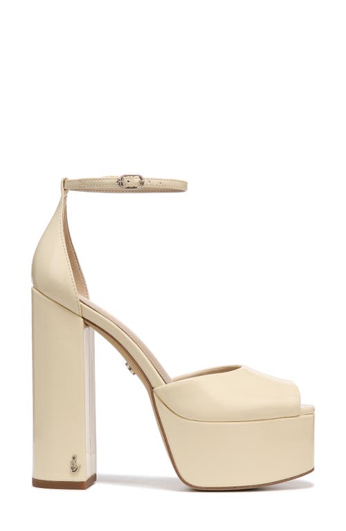 Sam Edelman Kori Ankle Strap Peep Toe Platform Sandal In Modern Ivory