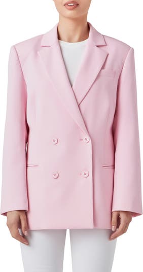 Acne Studios: Pink Single-Breasted Blazer