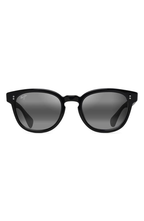 Maui Jim Cheetah 5 52mm Polarized Square Sunglasses 52mm Cheetah 5 Polarized Square Sunglasses In Black/neutral Grey