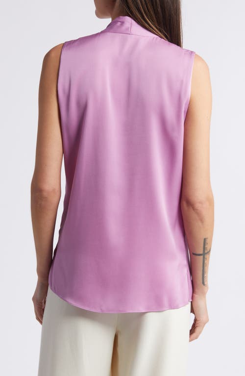 Shop Kobi Halperin 'mila' Sleeveless Stretch Silk Blouse In Tulip