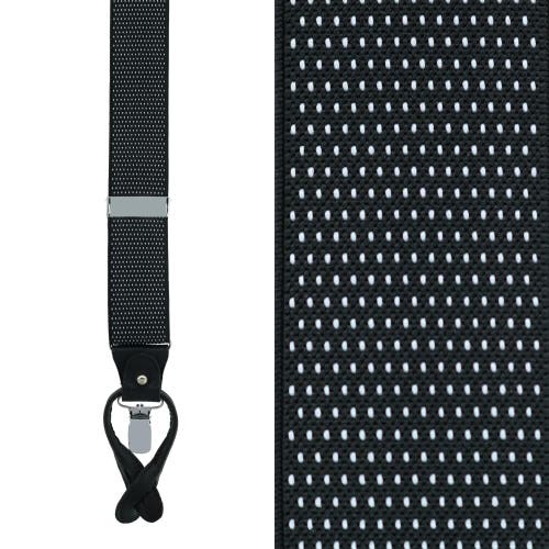 Trafalgar Men's Big & Tall Napier Convertible Suspenders In Black