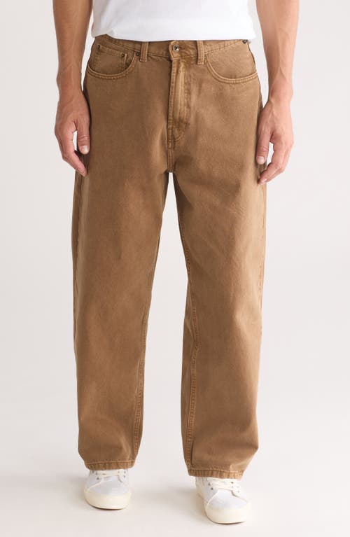 Shop Vans Baggy Cotton Denim Pants In Sepia