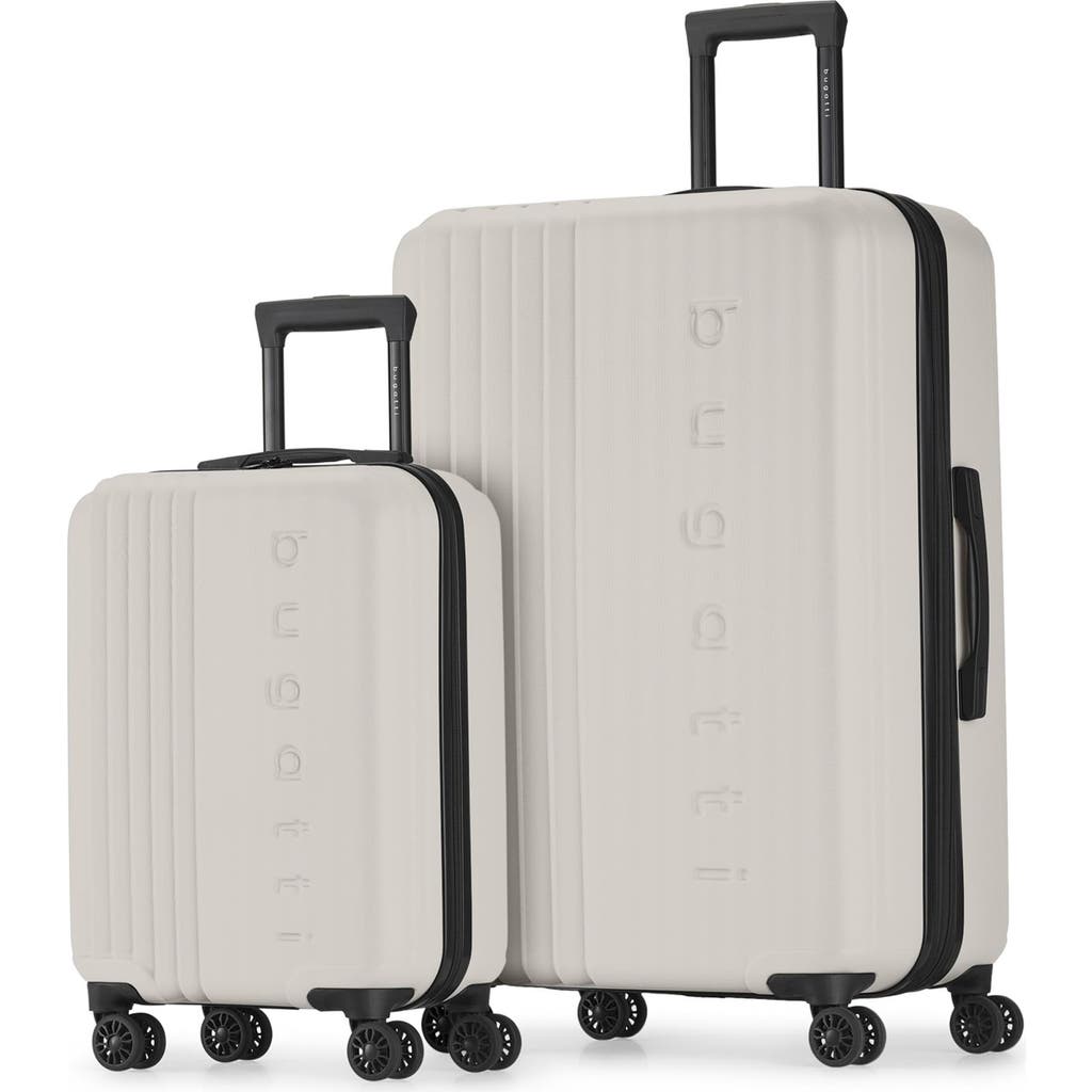 Bugatti The Classic 2 Piece Hardside Luggage Set With Expansion In Sand