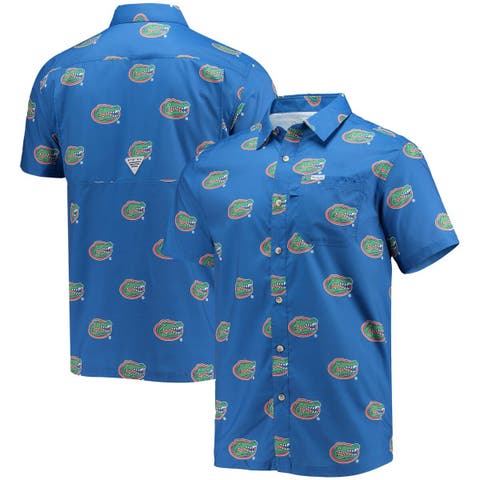 Chicago Cubs Columbia Slack Tide Camp Omni-Shade Button-Up Shirt
