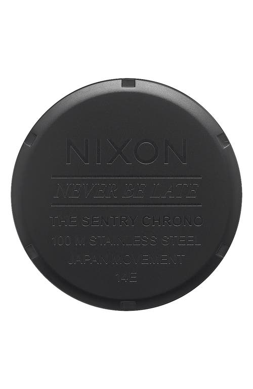 Shop Nixon Sentry Chronograph Bracelet Watch, 42mm In Matte Black/gold