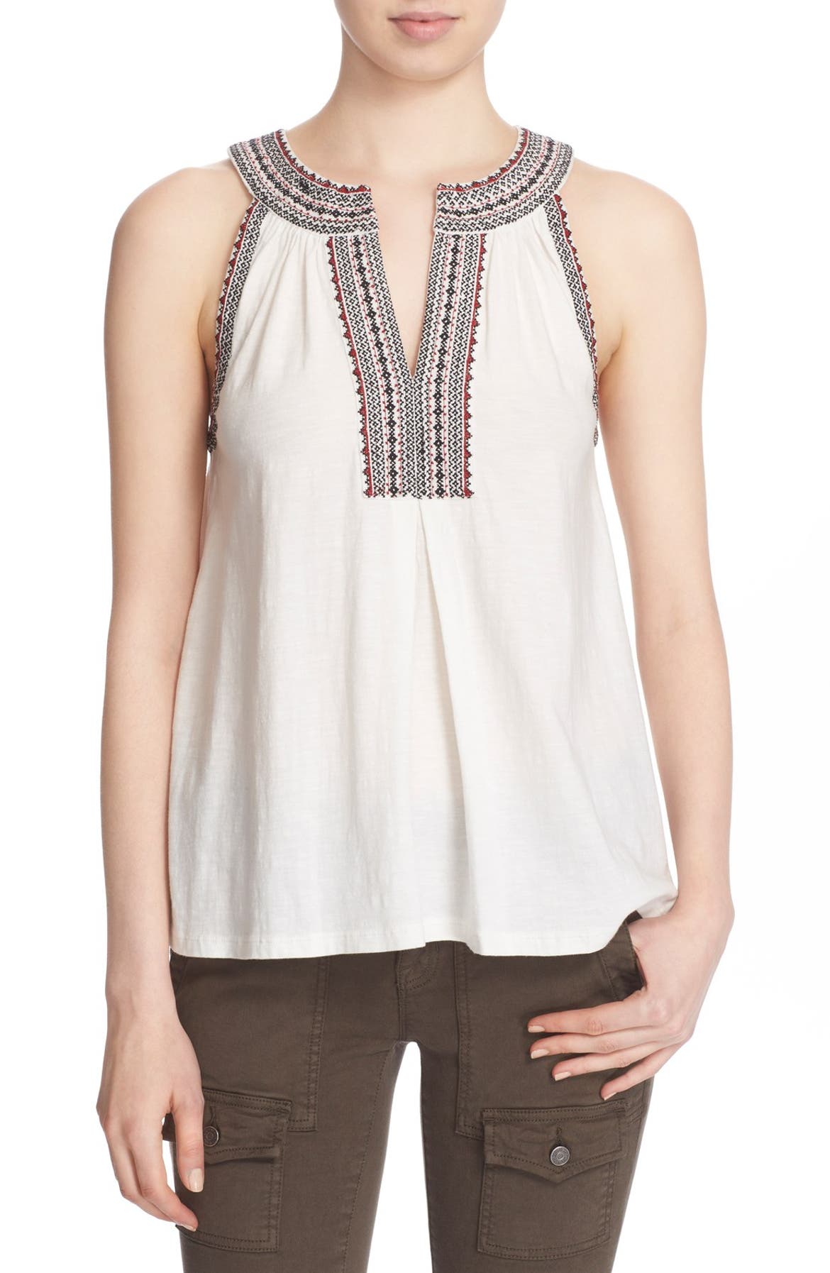 Soft Joie 'Yvanna' Embroidered Sleeveless Top | Nordstrom