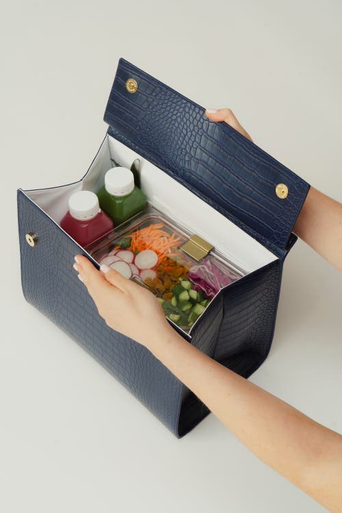 Shop Modern Picnic The Large Luncher In Navy Croc