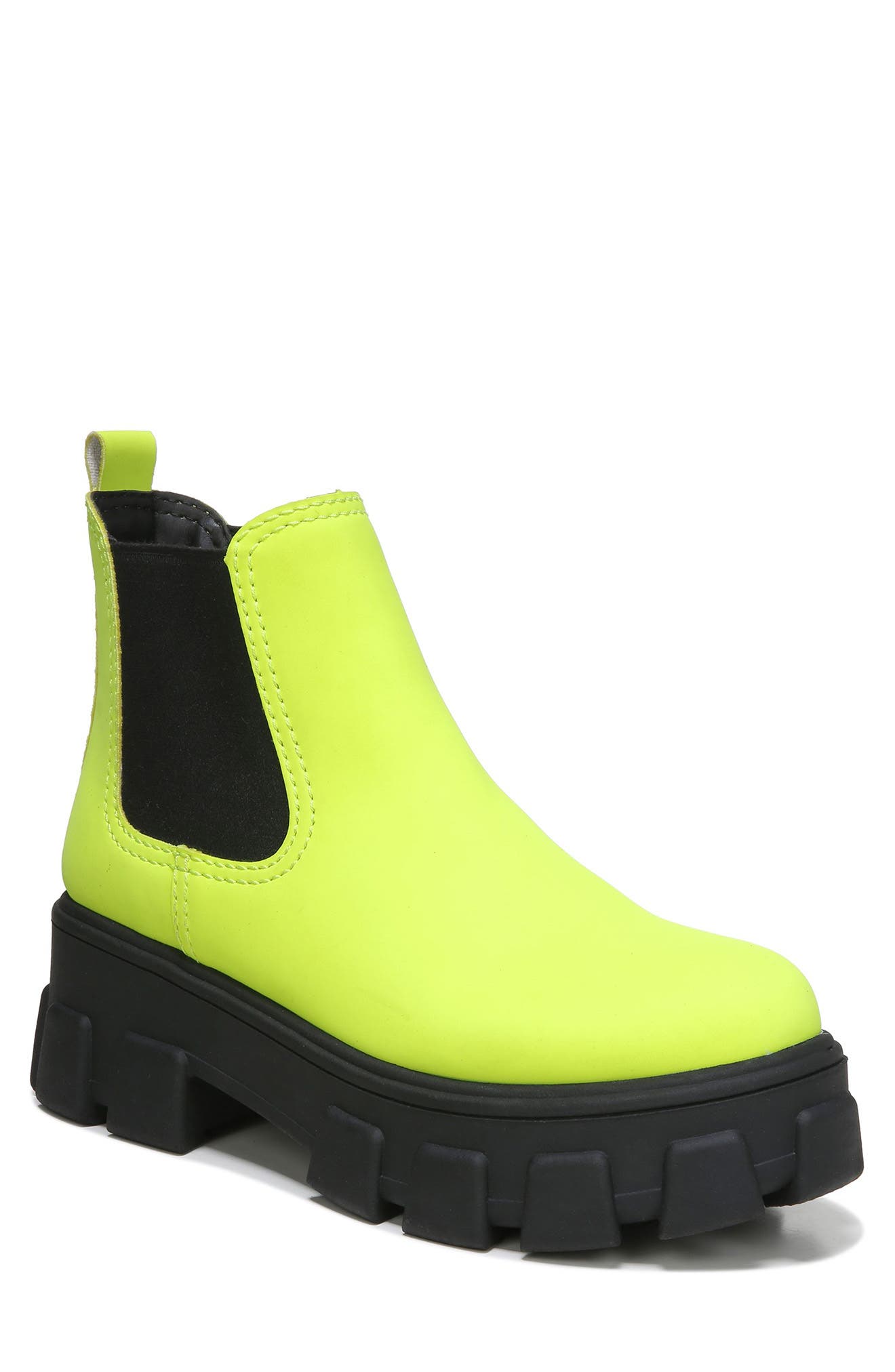 bright green booties